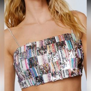 NWT!! Nasty gal sequin top